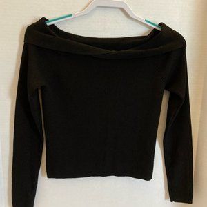 off the shoulder Antonio Melani black crop top sweater Size M